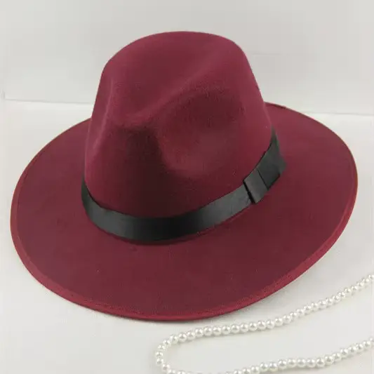Chapeau en feutre de laine style britannique pour hommes et femmes