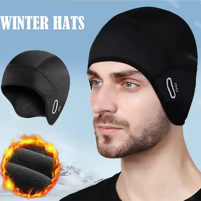 Casquette polaire chaude pour hommes, doublure polaire, coupe-vent, ski, cyclisme, moto, équitation, hiver, activités de plein air, design moderne et respirant