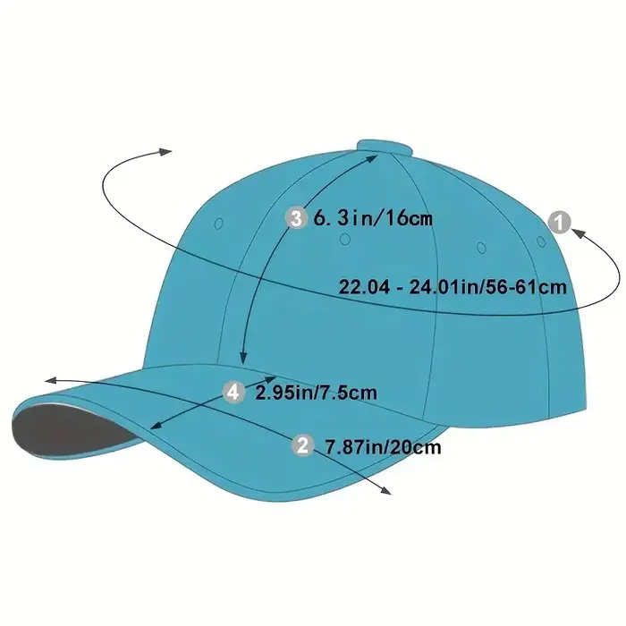 Casquette de baseball 100% coton pour hommes et femmes