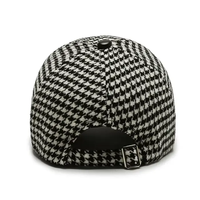 Casquette FS marron à carreaux britanniques unisexe vintage sportive pour hommes et femmes quatre saisons occasionnellement sport adaptée à tous les visages