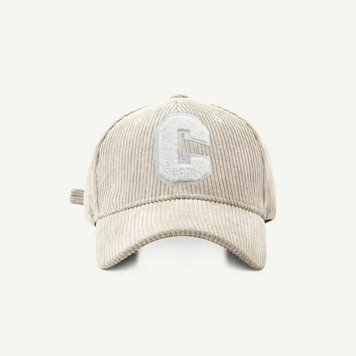 Casquette de baseball en velours côtelé pour femme et homme style hip hop lettres ajustable voyage tendance four seasons protection solaire