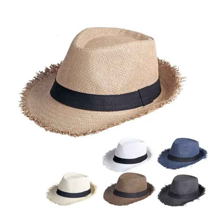 Chapeau de soleil en paille pour hommes et femmes