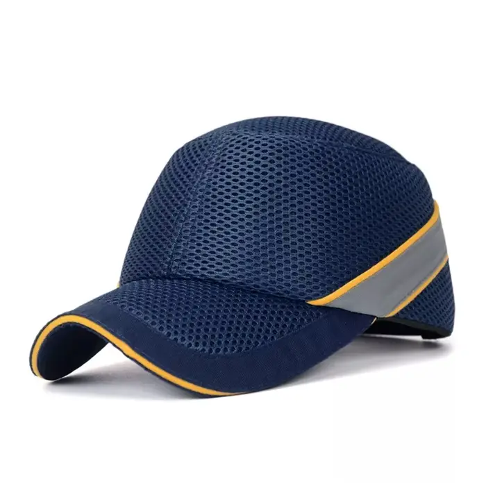 Casquette de travail respirante, équipement de sécurité, casquette de protection légère haute visibi