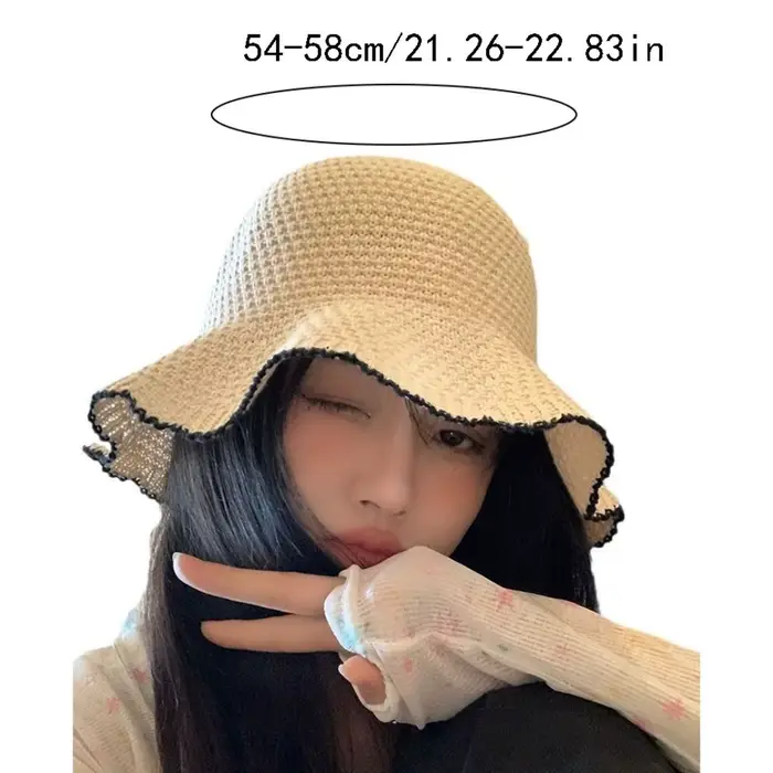 Chapeau de soleil en paille douce style français