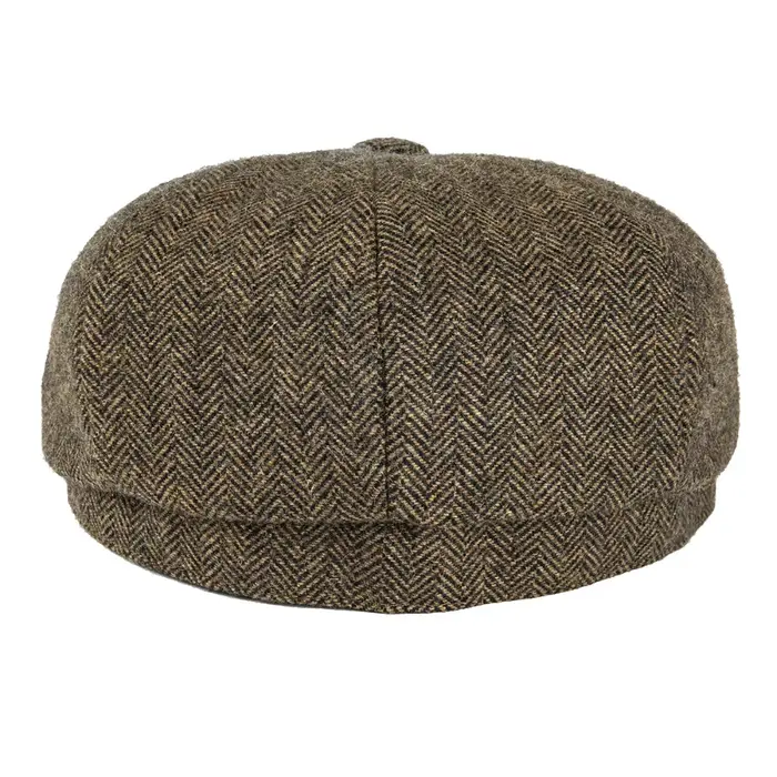 BOTVELA laine Tweed casquette gavroche à chevrons hommes britannique Gatsby rétro chapeau pilote