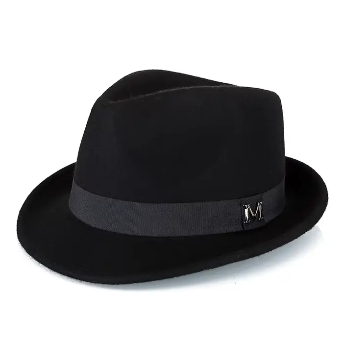 Chapeau Fedora en laine Pure pour hommes, jeunes hommes âgés d'âge moyen, automne hiver chaud britan