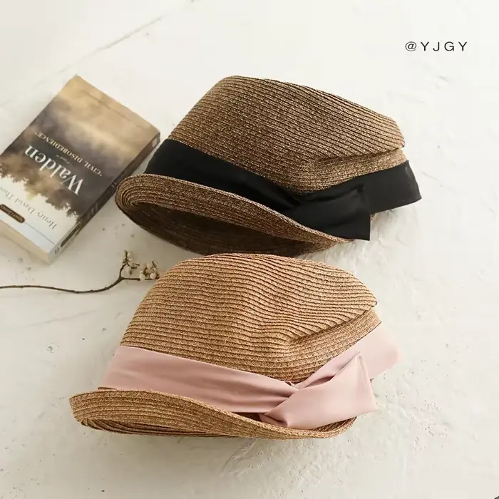 Chapeau de paille d'été pour femmes style sportif protection uv mode coréenne et japonaise occassions shopping printemps été