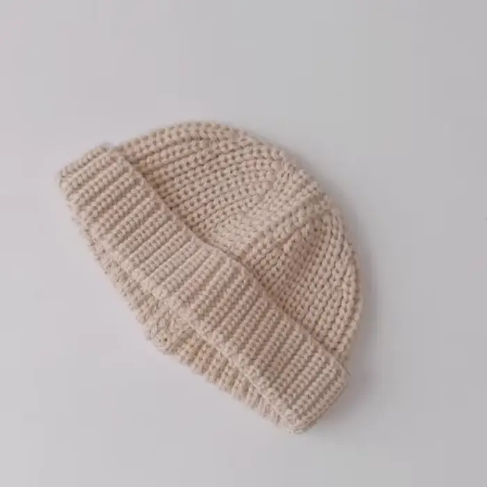 Bonnet en tricot pour bébé 2026 – Chaud et élastique pour garçons et filles, idéal automne-hiver – B