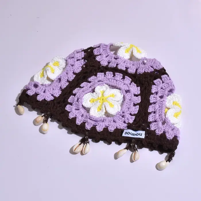 Chapeau tendance pour enfants de style coréen, chapeau ajouré au crochet fait main, chapeau respiran