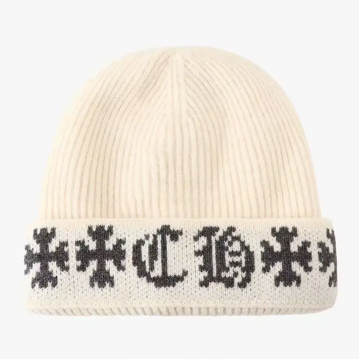 Chapeau en laine tricoté Jacquard épais, chaud et résistant au froid, effet amincissant, bonnet rétr