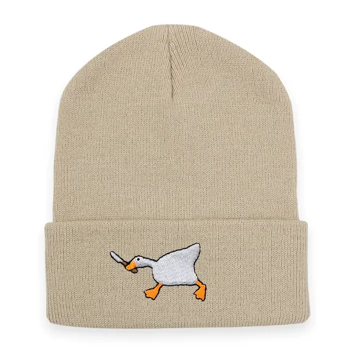 Chapeau tricoté brodé Big Goose pour homme et femme, polyester, hiver, décontracté, tricoté, 15 couleurs disponibles