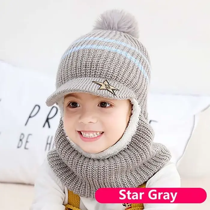 Filles garçons cou plus chaud visage garde complet visage couverture chapeaux bébé Bonnet casquettes