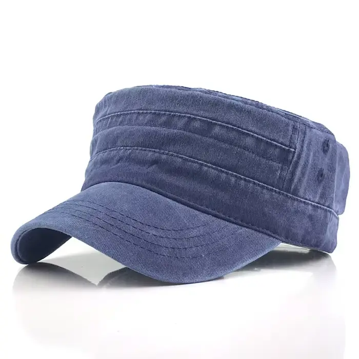 Casquette plate homme, style militaire, délavée et vieillie, printemps-été, casquette coréenne décon