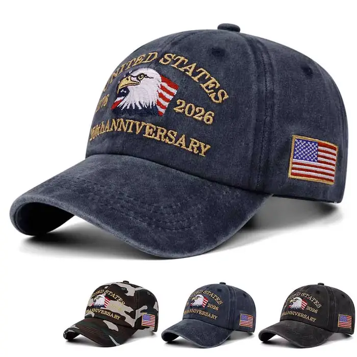 Casquette de baseball rétro brodée Aigle Patriot pour homme et femme