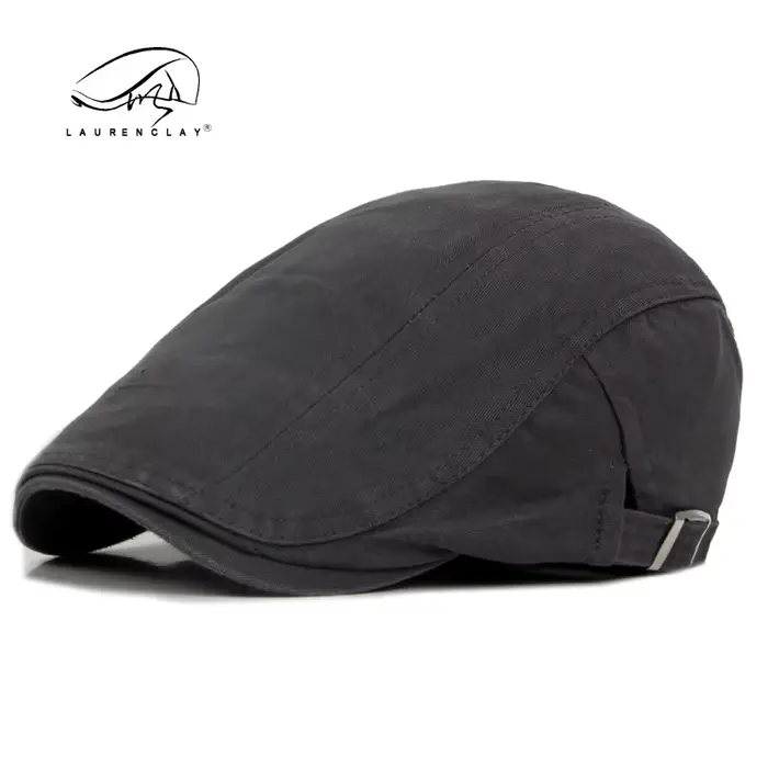 Xxl coton chapeau Style britannique hommes couleur unie langue de canard avant casquette femmes peintre béret printemps été en plein air mode M547