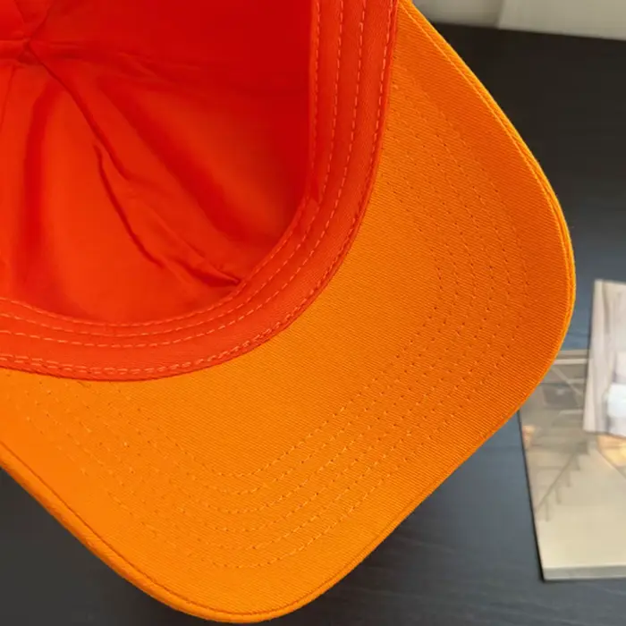Casquette de baseball polyvalente en coton orange