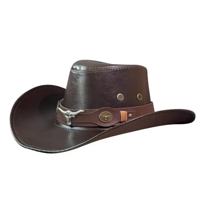Chapeau de cowboy occidental en cuir PU à la mode