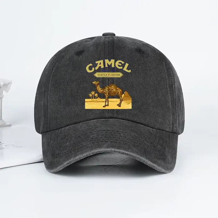 Casquette de baseball vintage avec imprimé scène désertique « Camel » - Casquette vintage unisexe ré