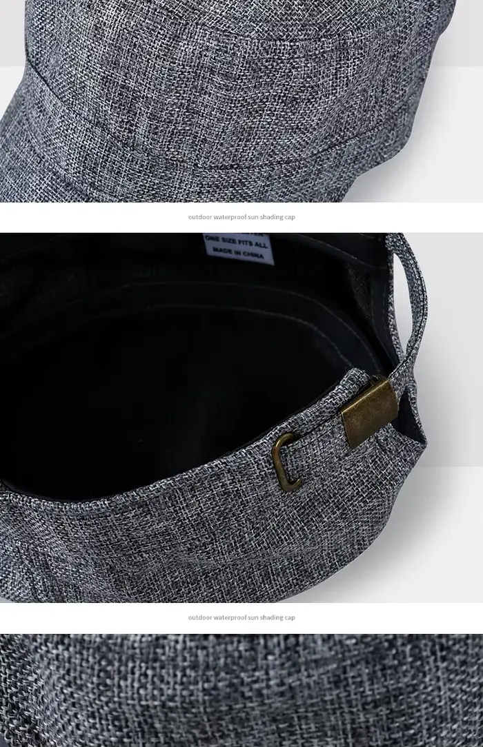 Casquette de cadet d'extérieur en faux lin pour hommes et femmes