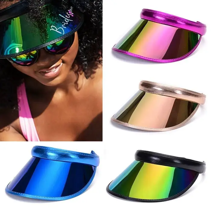 Chapeau de baseball de haute qualité en PVC pour hommes et femmes, visière en plastique transparent, protection UV, pare-soleil et crème solaire, adapté pour l'été et les activités de plein air, couleurs vives et style sportif