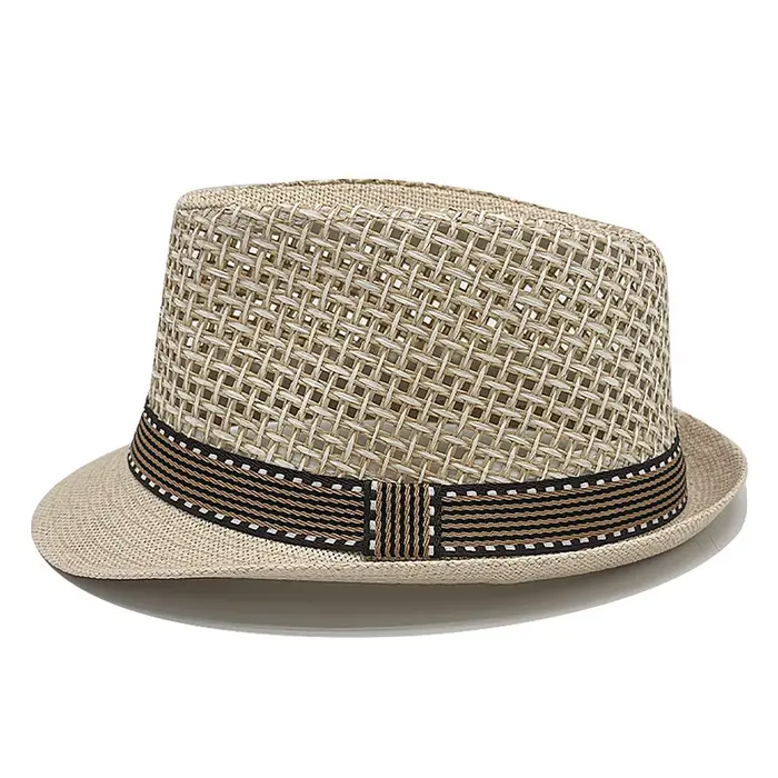 Chapeau de paille sport Jazz Panama pour hommes protection solaire plage été ocassions spéciales