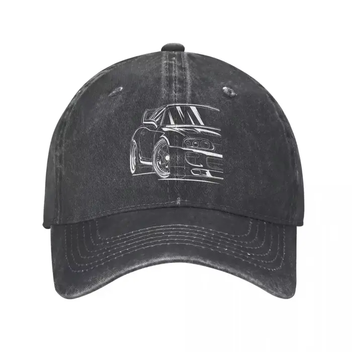 Casquette de baseball unisexe 2JZ JDM, style automobile, effet vieilli et délavé, souple et non stru