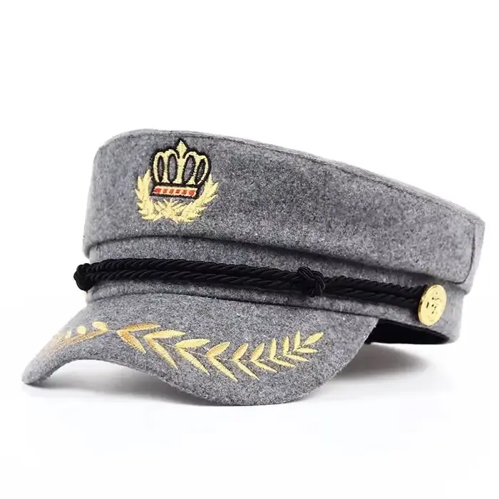 Chapeau de marin unisexe avec couronne d'oreille de blé, chapeaux de marin pour hommes et femmes, ca