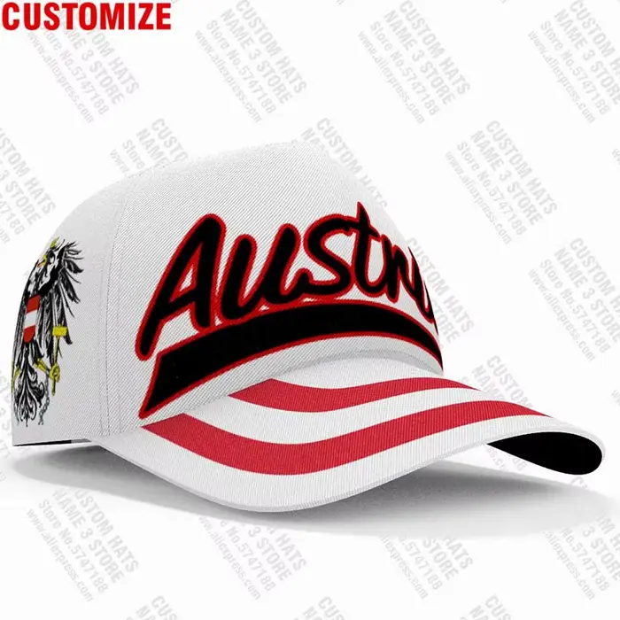 Casquettes de Baseball autriche personnalisées en 3d, nom, numéro, Logo de l'équipe Aw, chapeaux de 