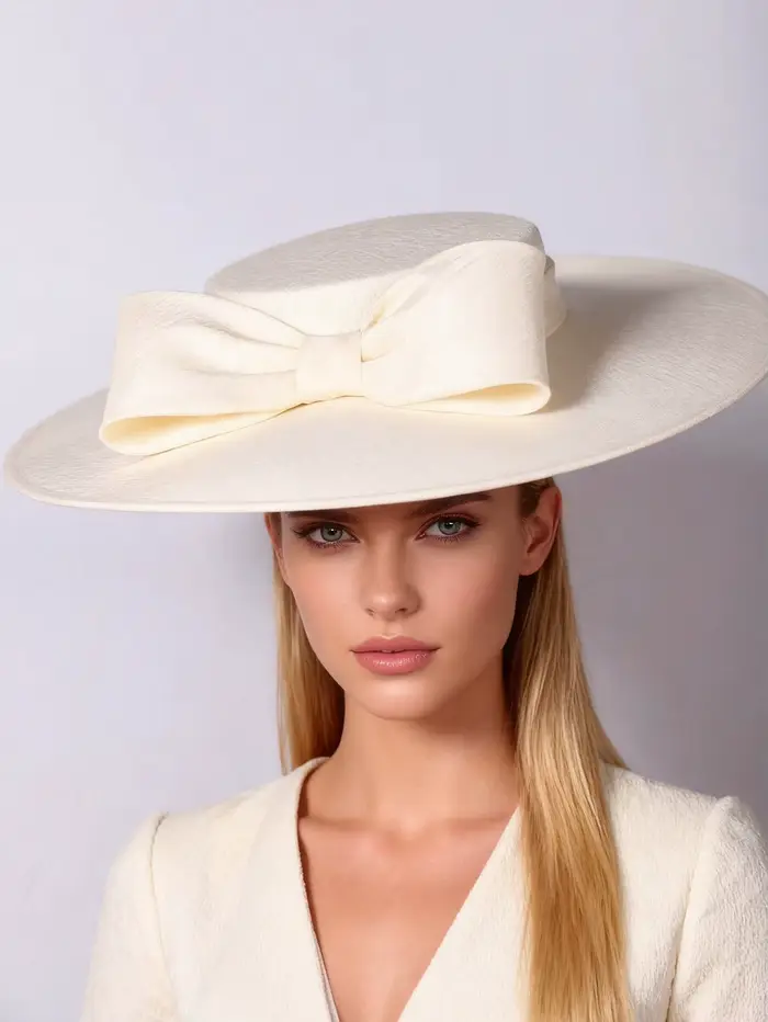 Chapeaux fascinateurs d'église à large bord pour femmes