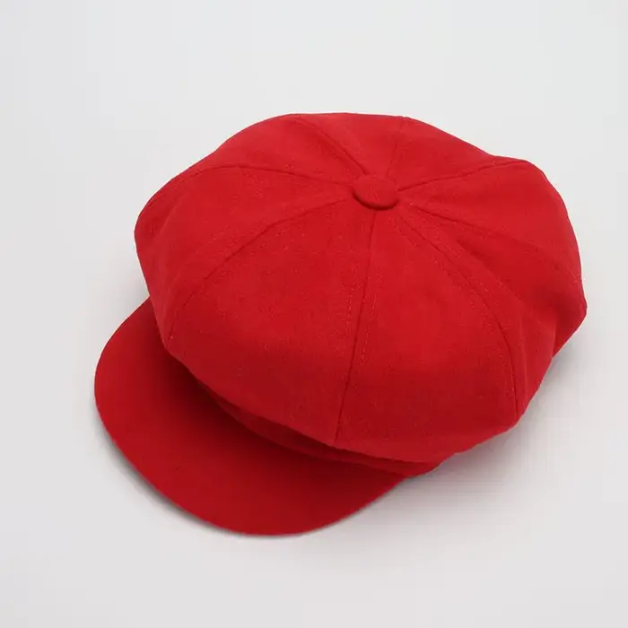 COKK – chapeau de peintre en laine pour homme et femme, casquette octogonale unie, décontractée, pou