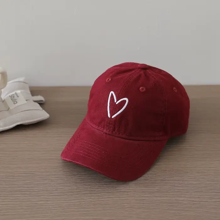 Casquettes de baseball pour enfants, chapeau vintage brodé motif 'Simple Love', casquette décontract