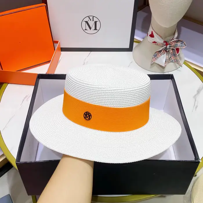 Chapeau de paille plat français pour femmes, chapeau haut-de-forme à bretelles noires assorti avec t