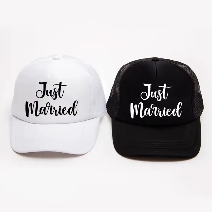 Chapeau de camionneur blanc et noir