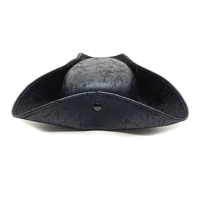 Capitaine chapeau Pirate chapeau Jack Cosplay Pirate Tricorn chapeau pu cuir Pirate chapeau Vintage 