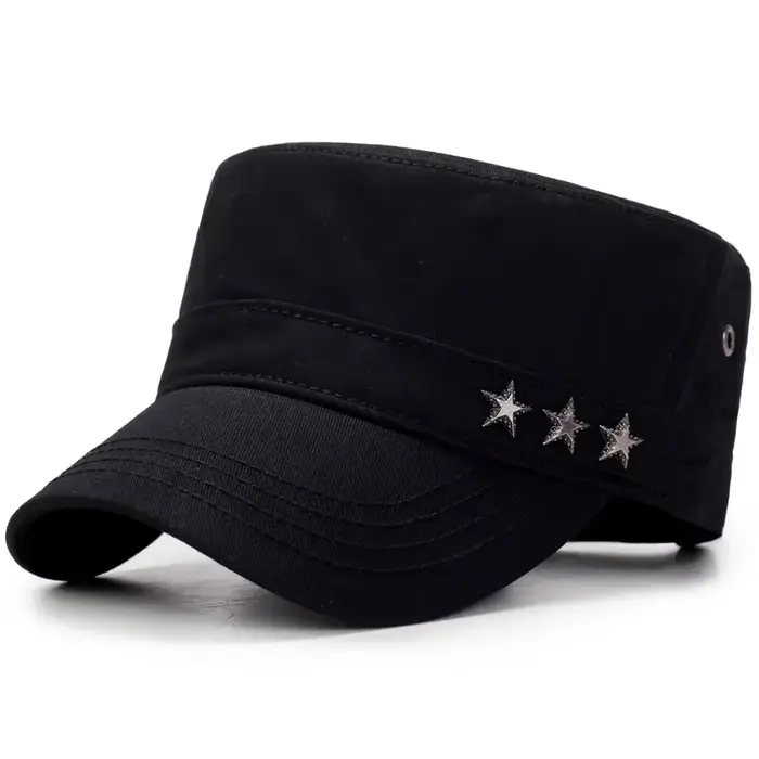 Chapeau militaire en coton délavé pour hommes et femmes, casquette de cadet décontractée, chapeaux p
