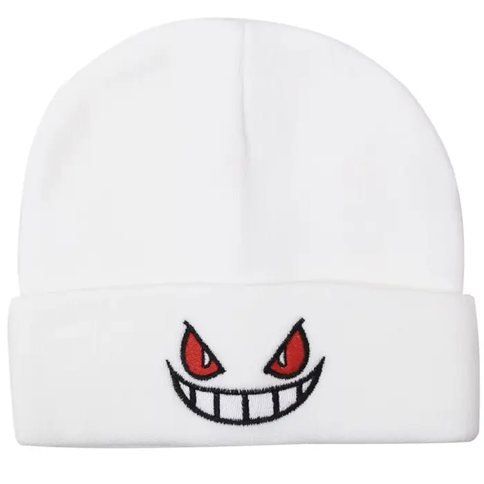 1pc brodé tricoté chapeau populaire américain Anime dessin animé brodé tricoté automne/hiver chaud c