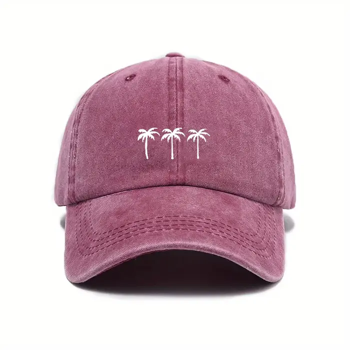 Trois casquettes de baseball imprimées cocotier pour hommes et femmes, voyage en plein air décontrac