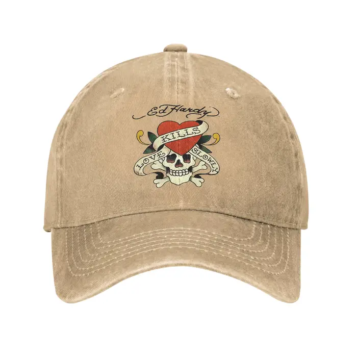 Casquette de baseball Ed Hardy Love Kills Slowly Summer Y2K Cool Hip Hop pour Hommes et Femmes