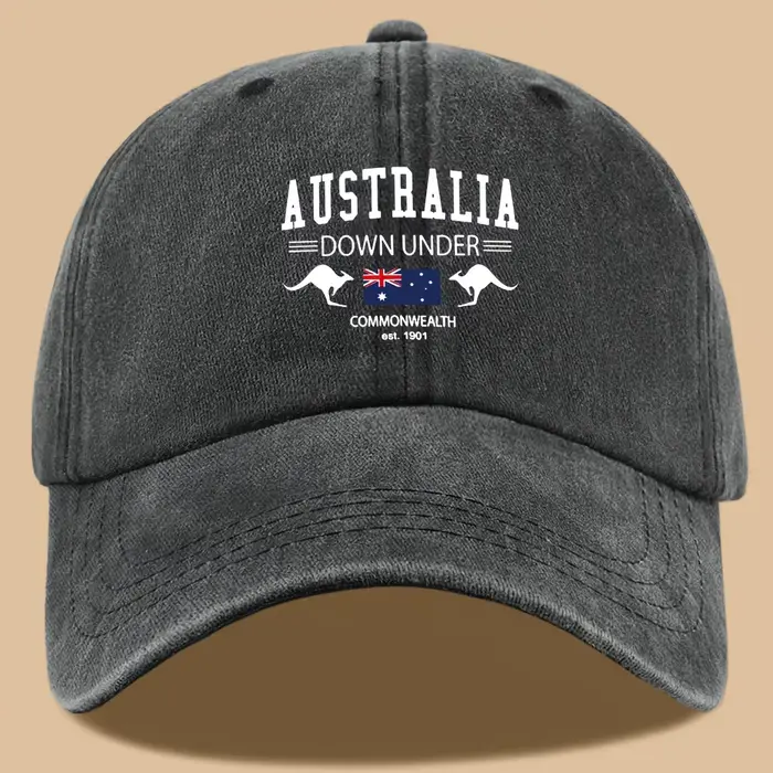 Casquette de baseball avec drapeau australien et imprimé kangourou