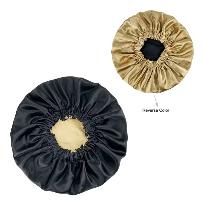 Nouveau Bonnet doublé en Satin Extra Large pour femmes, grande taille, imprimé de beauté, Bonnet en 