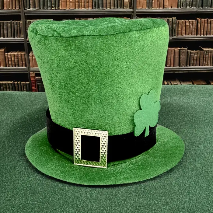 Chapeau haut-de-forme trèfle vert pour la Saint-Patrick, chapeau de célébration irlandaise festive e