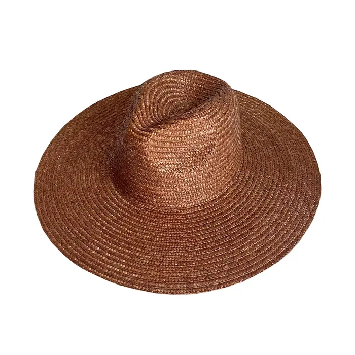 Chapeau de paille anderà grand bord pour femmes, chapeaux de plage haut de gamme, chapeaux d'été noi