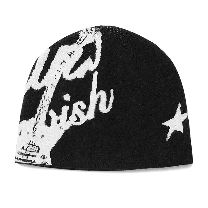 Bonnet femme coréen Wnter tricot Hip Hop Vintage gothique Kpop Y2k chapeaux Streetwear laine casquet
