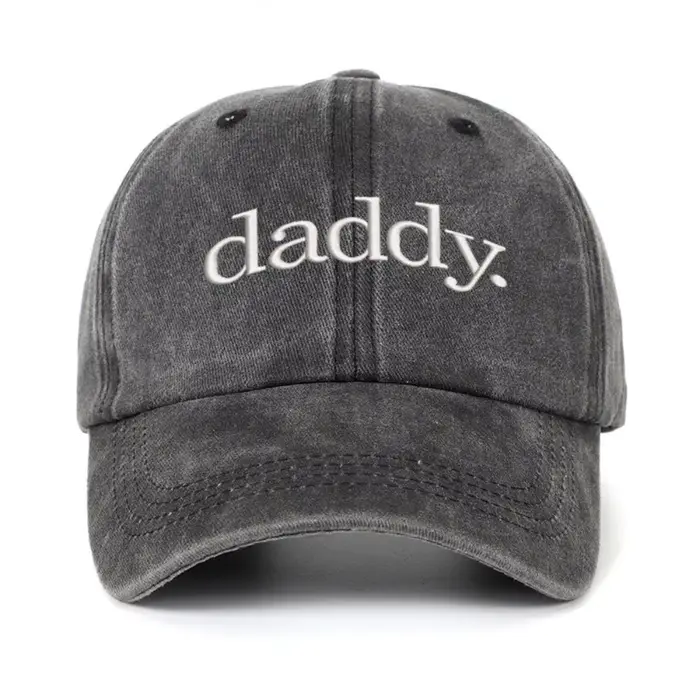 Coton lavé pour papa. Casquettes brodées vintage réglables, casquette de baseball respirante, chapea