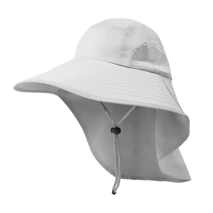 Chapeau de protection UV à large bord avec protège-nuque pour hommes et femmes, réglable, idéal pour