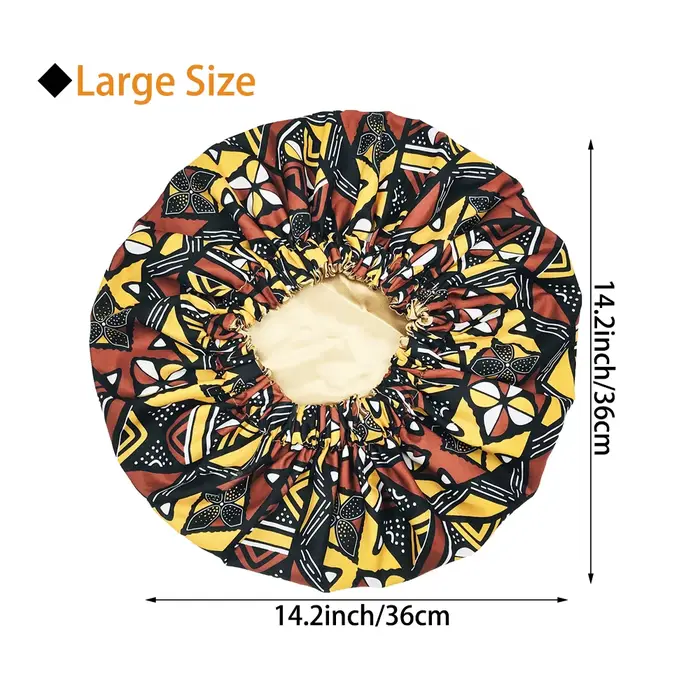 Bonnet doublé en satin extra large pour femmes, grande taille, imprimé de beauté, bonnet de nuit pour dormir, couvre-tête, style sport, polyvalence saisonnière, tricoté, adulte