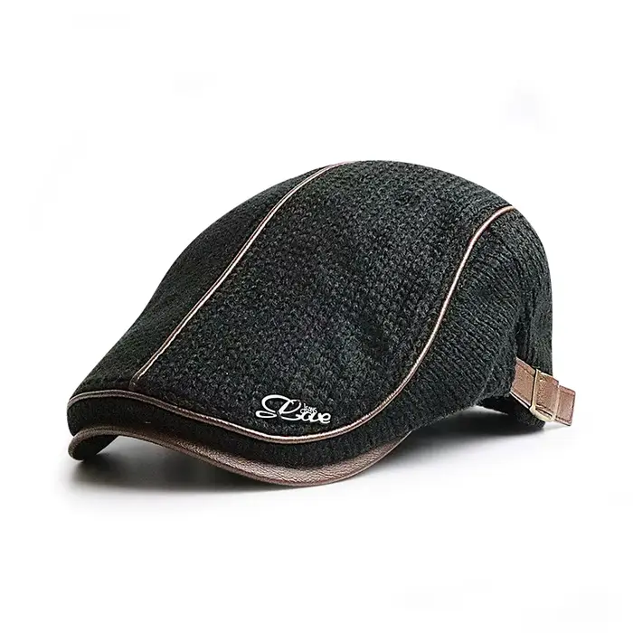 JAMONT nouveau automne hiver chapeau pour hommes Casquette béret noir tricoté chapeaux bérets chauds