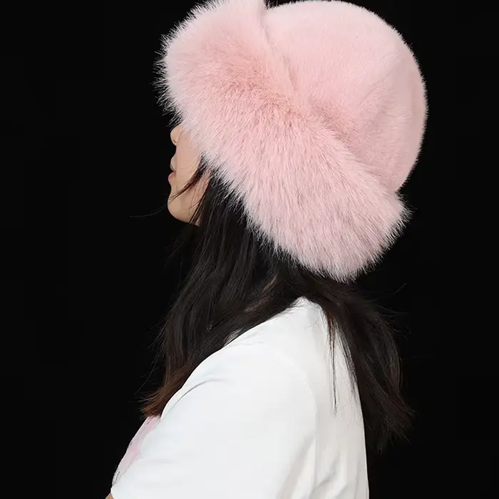 Chapeau moelleux en fausse fourrure pour femme, chapeau en peluche de luxe, chapeau de poisson Suffo