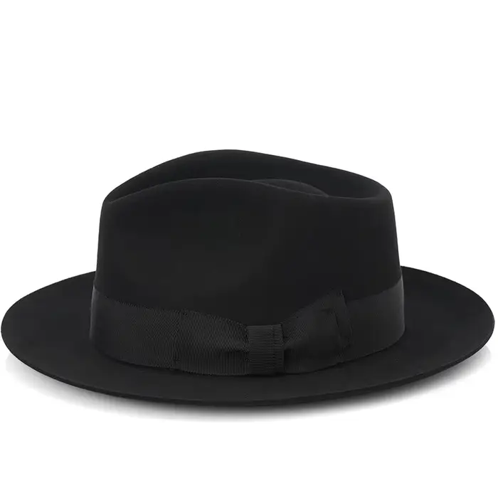 Chapeau Fedora en feutre classique de style vintage pour hommes, chapeau à grosse tête, 100% laine, 