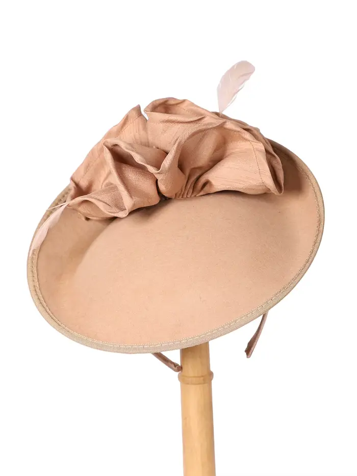 Chapeau bibi vintage en feutre 100 % laine pour femme